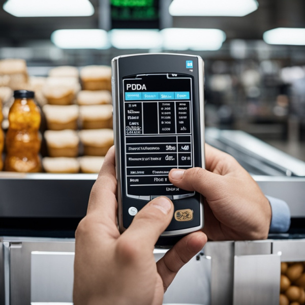 如何通过PDA手持终端控制食品标签卡打印中的信息一致性？